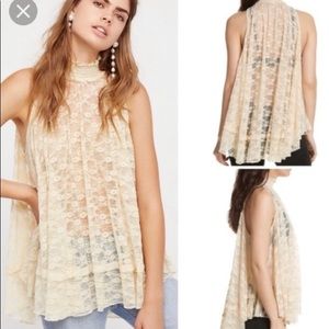 Brand New Free People Lace Tunic Top
